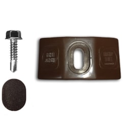 Abraçadeira Plástico de Topo p/ Poste - Castanho RAL8017