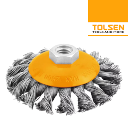 Catrabucha Tolsen Industrial 100MM M14 Chata Arame Torcido