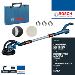 Lixadeira Tetos Bosch Profissional GTR 55-225 + Mala (06017D4000)