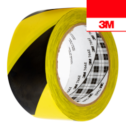 Fita Adesiva Sinalizadora Vinil 3M 766 Amarela/Preta 50MMx33MT