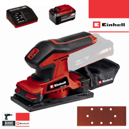 Lixadeira Orbital Einhell TC-OS 18/187 Li + Bateria 18V 5.0Ah + Carregador