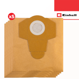 Sacos Papel Einhell p/ Aspirador 65MM 20LT - 5UNI