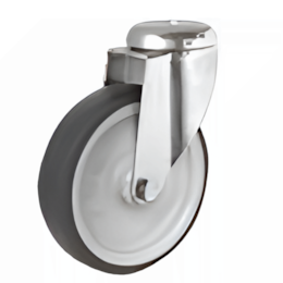 Rodízio Cinza Giratório c/ Placa Redonda - 50x23MM
