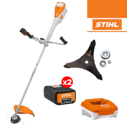 Roçadora a Bateria Stihl FSA 135 c/ Fio AutoCut C 26-2 + Lâmina Matagais 250-3 250MM + 2 Baterias AP 300 S 7.2Ah + Carregador