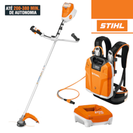 Roçadora a Bateria Stihl FSA 120.0 c/ Fio AutoCut 27-2 + Bateria de Mochila AR 2000 L 27.4Ah + Carregador